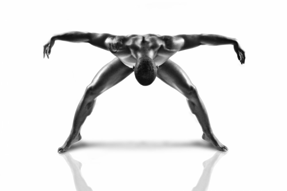 Muscular Dancer Pose by JLP — canvas wall art