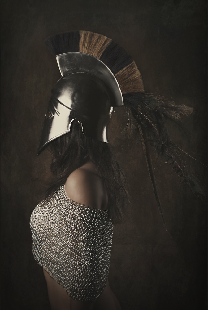 Mysterious Spartan Warrior by Carola Kayen-Mouthaan — canvas wall art