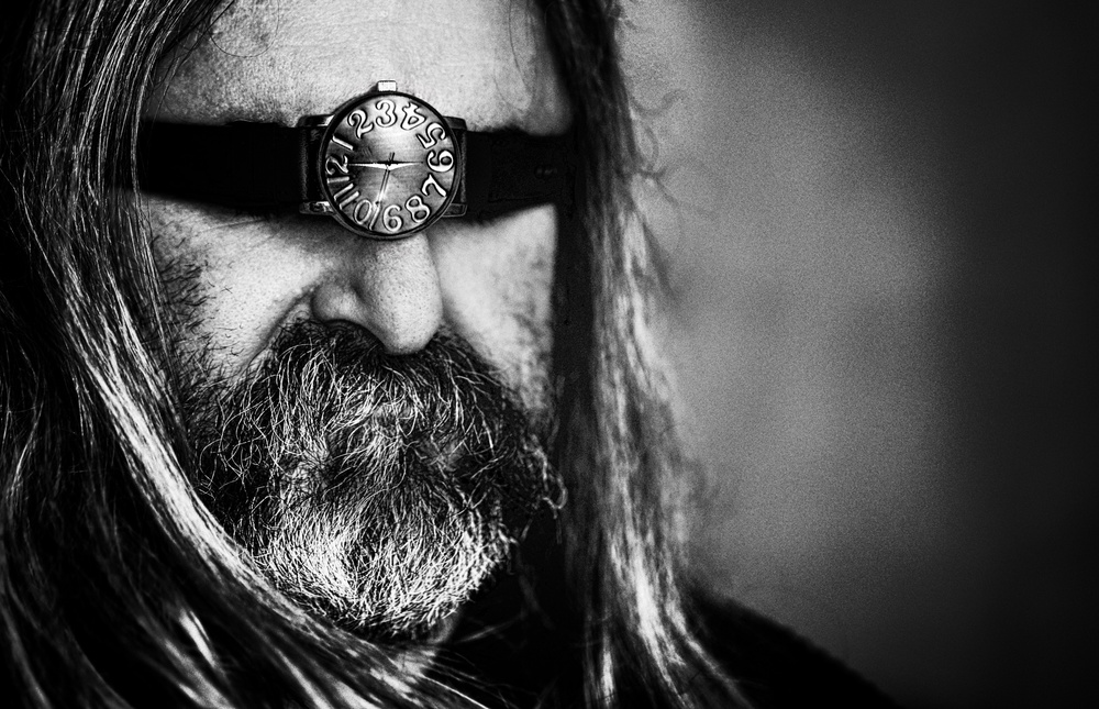 Man With Watch Eyes by Anna Niemiec — canvas wall art
