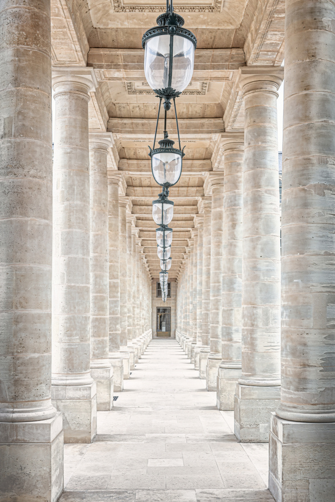 Elegant Columned Hallway by Bruno Flour — canvas wall art