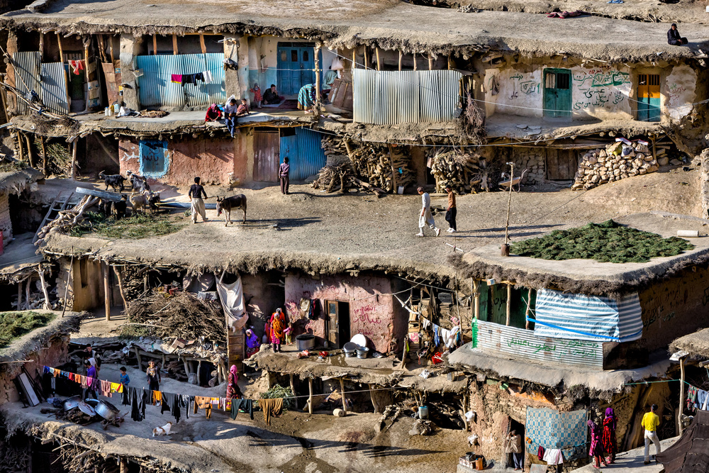 Hillside Village Life by Mohammadreza Momeni — canvas wall art