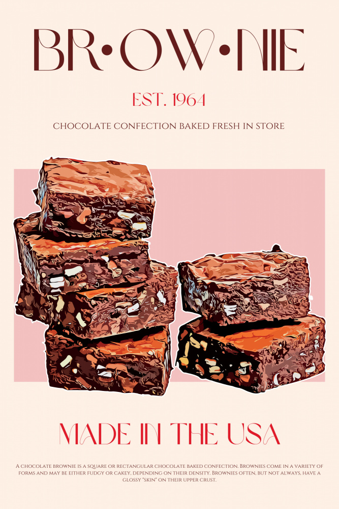 Fresh Baked Brownies by Nazma Khokhar — canvas wall art