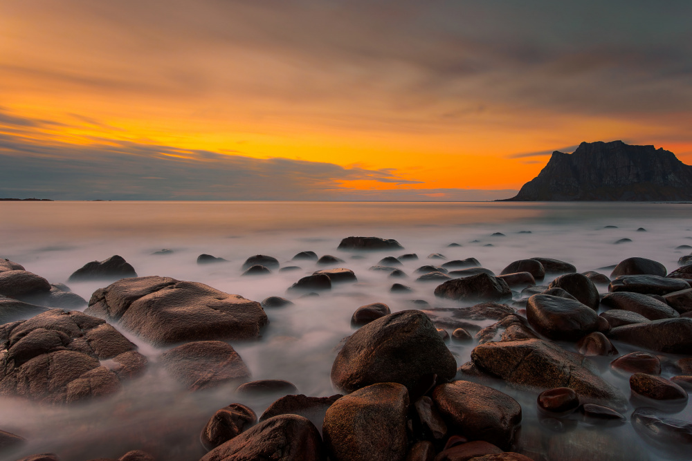 Misty Ocean Sunset by Rune Askeland — canvas wall art