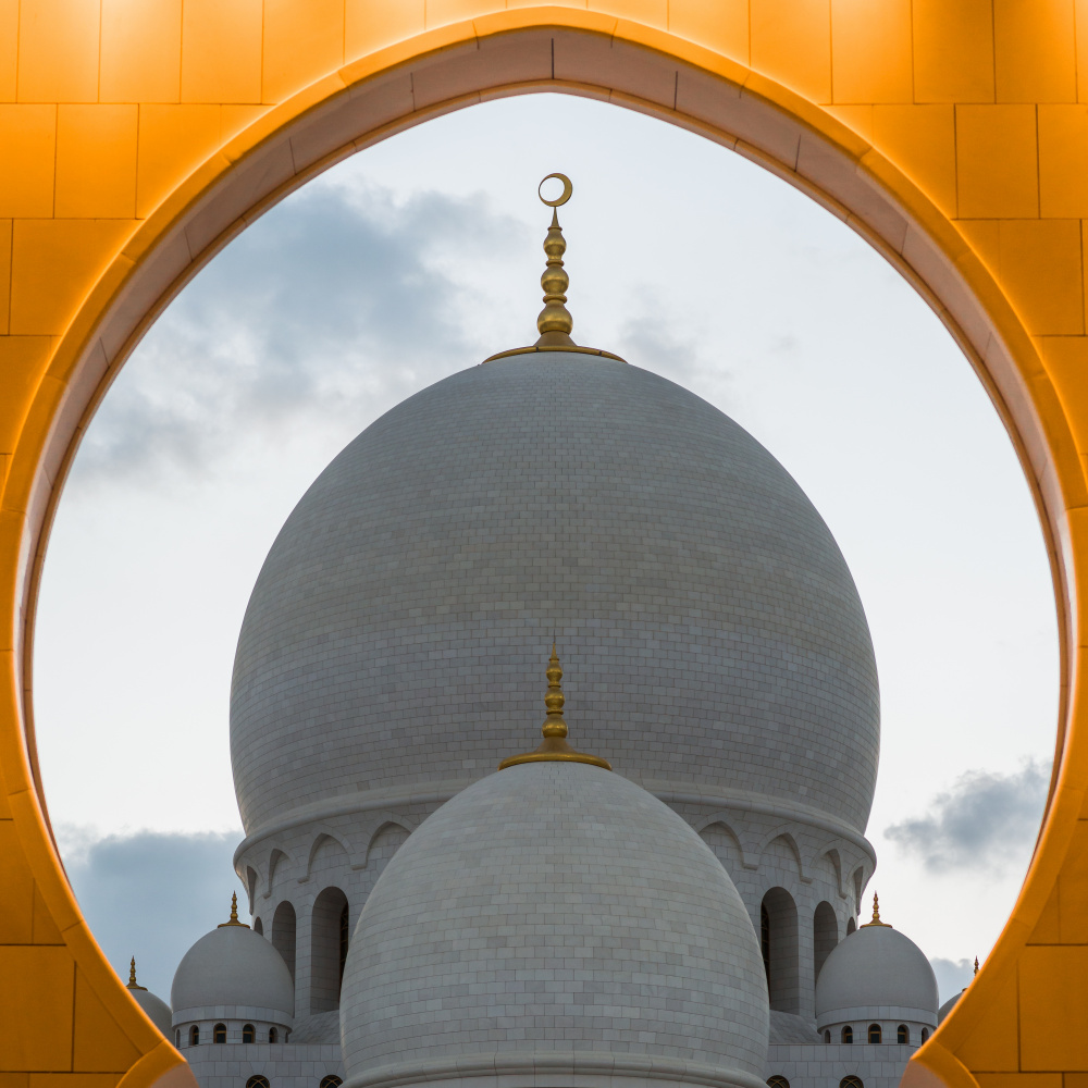 Golden Arch Mosque Domes by Rostislav Kralik — canvas wall art