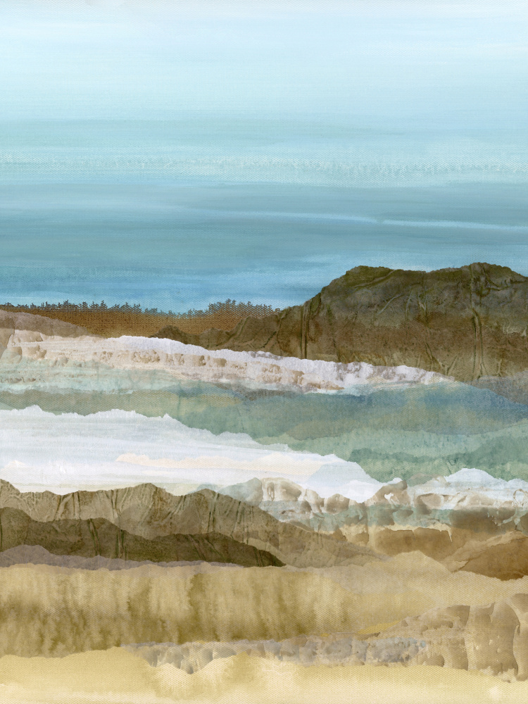 Abstract Ocean Layers by Lara Eckerman — canvas wall art