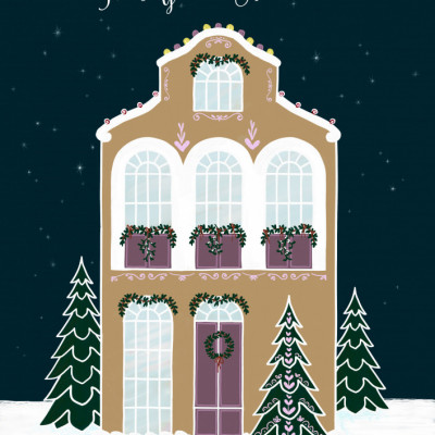 Starry gingerbread home - Feliz y dulce Navidad - Mauve
