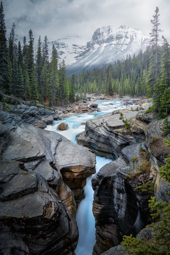 Glacial River Canyon by Clara Gamito — canvas wall art