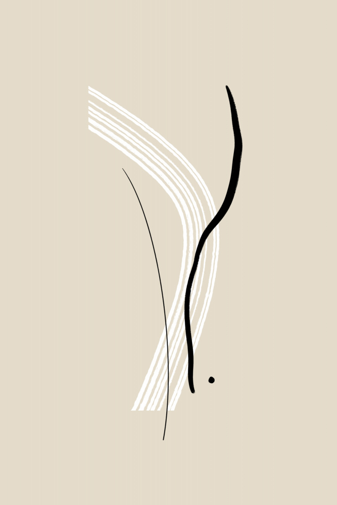 Elegant Black and White Lines by uplusmestudio — canvas wall art