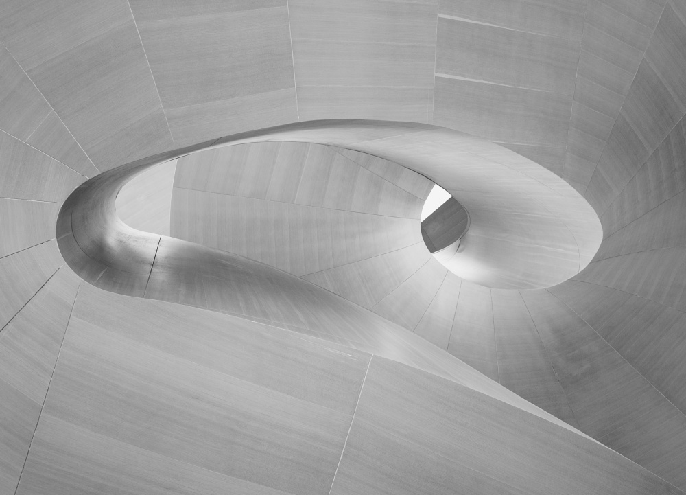 Modern Spiral Staircase by Dr. Roland Shainidze — canvas wall art