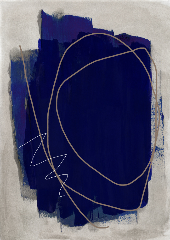 Blue Strokes 5 by Mareike Böhmer — canvas wall art