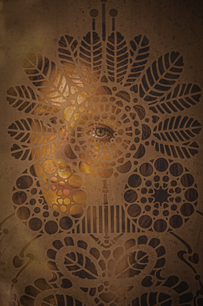 Golden Dreamcatcher Woman by Barbora Biňovcová — canvas wall art