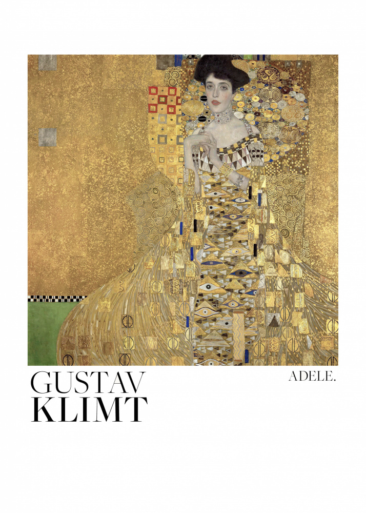 Portrait of Adele Bloch Bauer I (1907) Poster by Gustav Klimt — canvas wall art