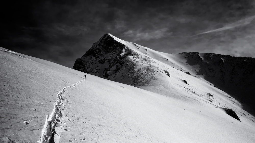 Snowy Mountain Ascent by Marcel Rebro — canvas wall art
