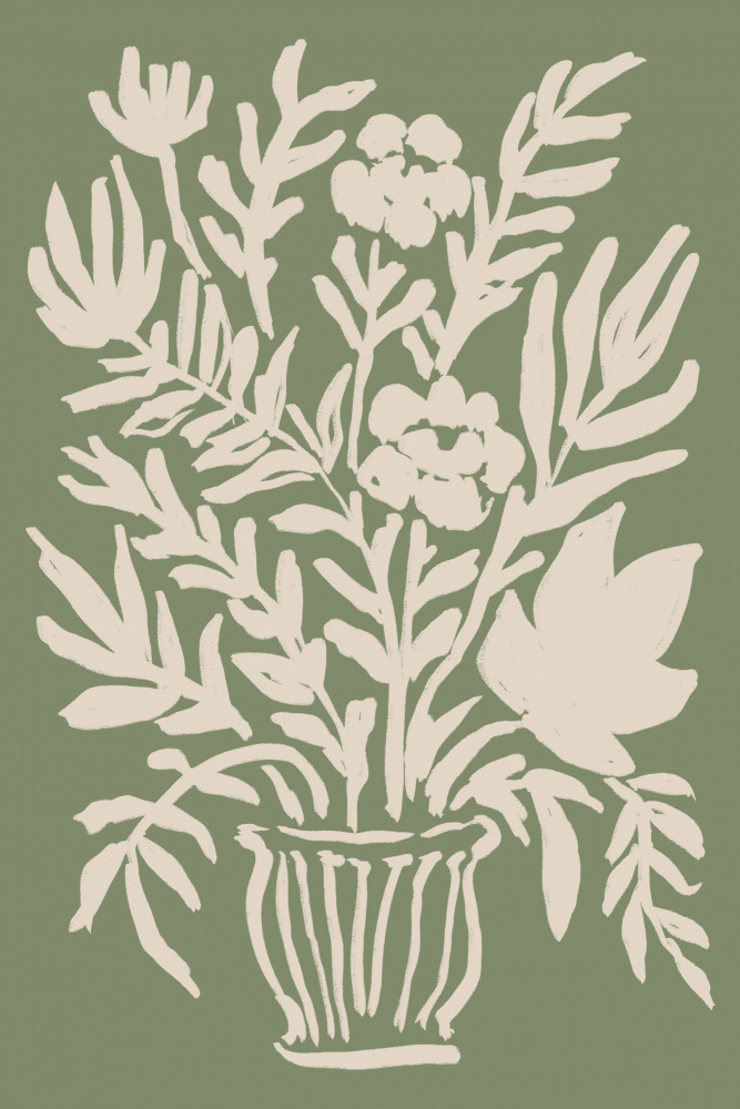 Muted Floral Bouquet by Melloi Art Prints — canvas wall art