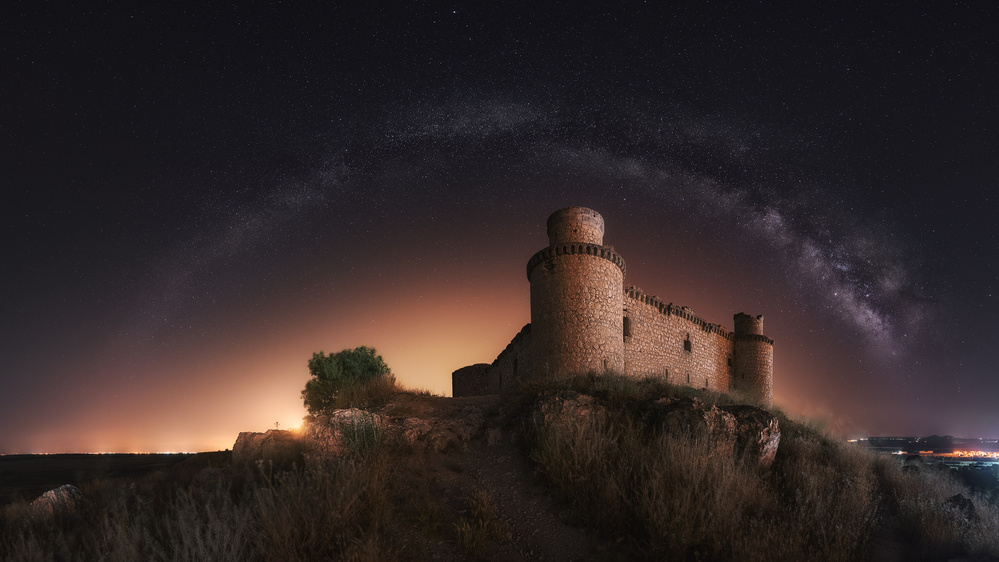 Castle Under Milky Way by Iván Ferrero — canvas wall art