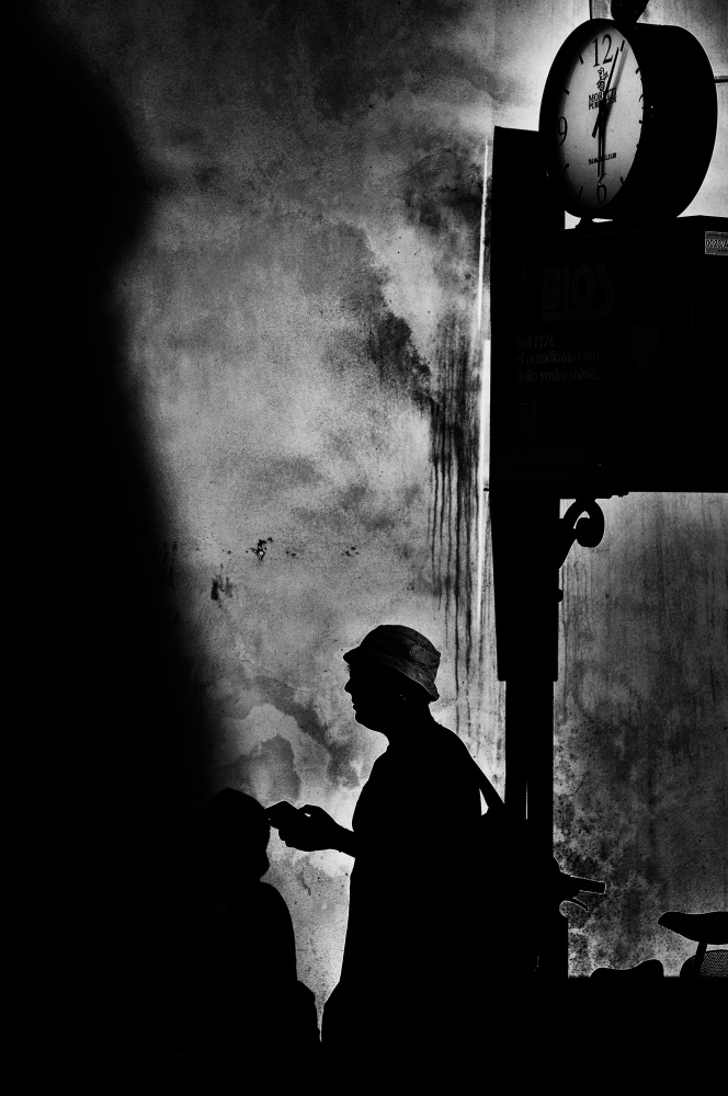 Time and Silhouettes by Antonio Grambone — canvas wall art