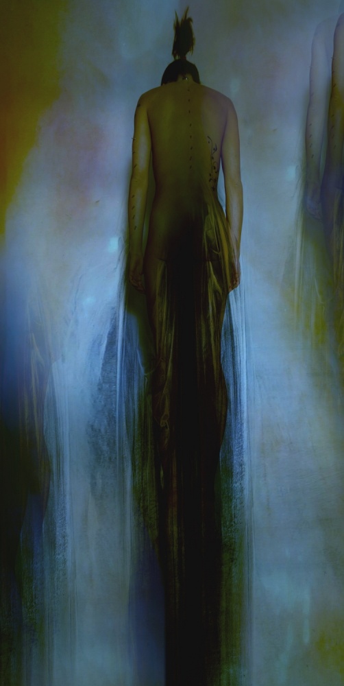 Ethereal Blue Figure by Olga Mest — canvas wall art
