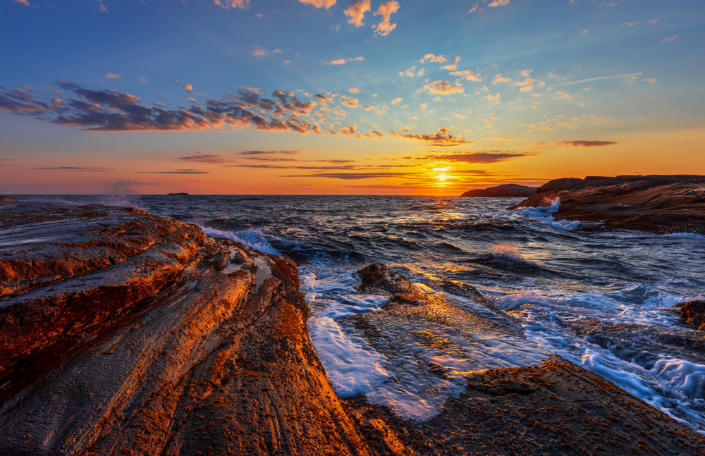 Golden Ocean Sunset by Rune Askeland — canvas wall art