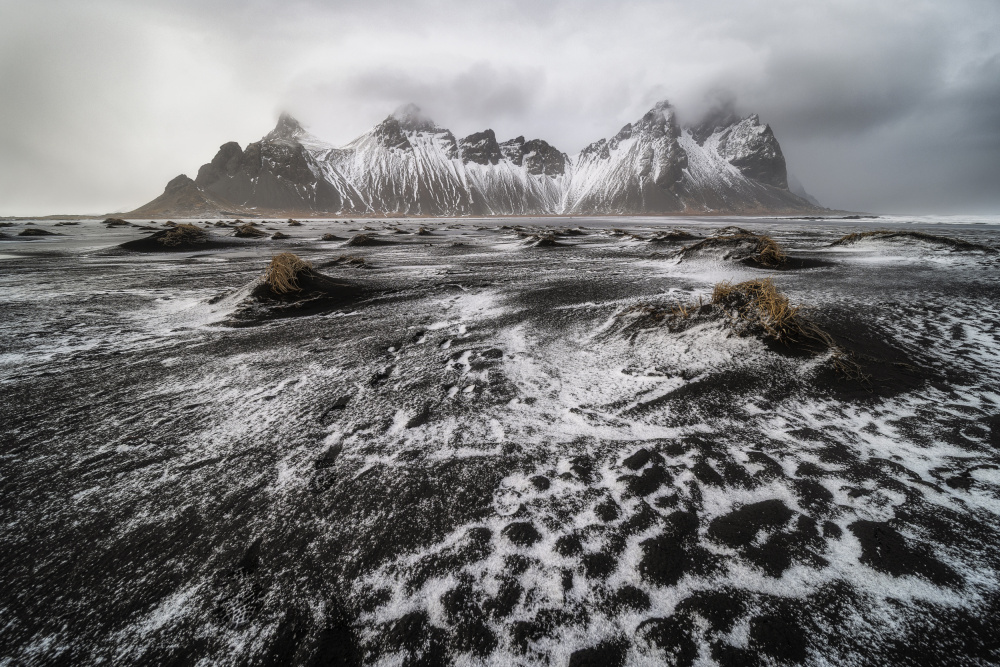 Winter Black Sand Peaks by Rodrigo Núñez Buj — canvas wall art