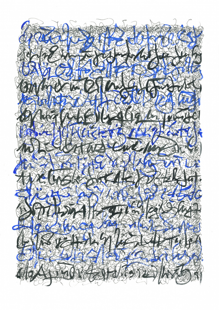 Multi Scribbler by Isabelle Brent — canvas wall art