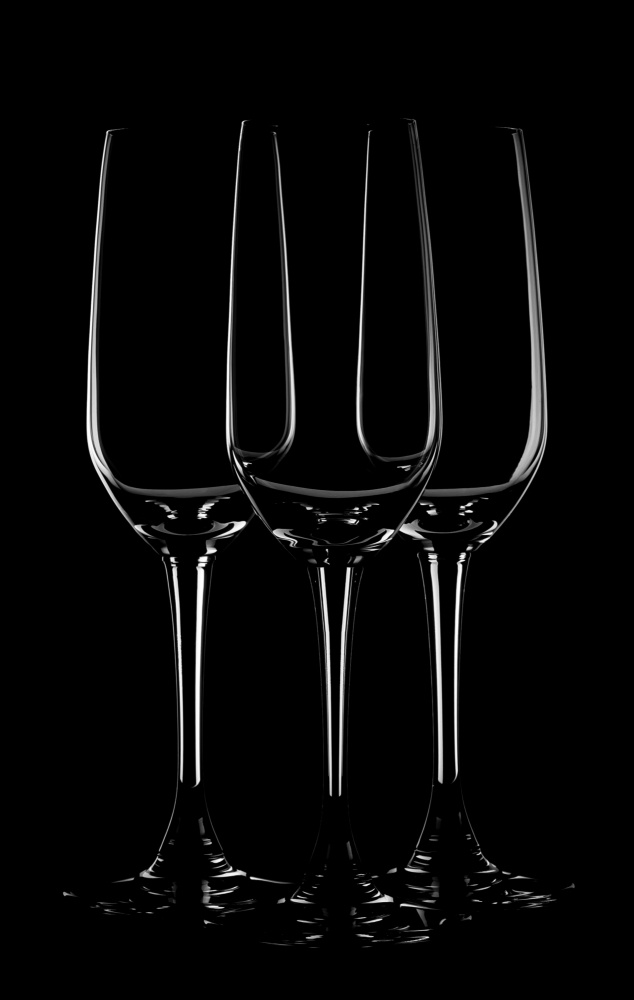Elegant Champagne Flutes by Sumit Dhuper — canvas wall art