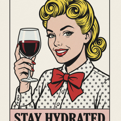 Pop Art Wine Woman