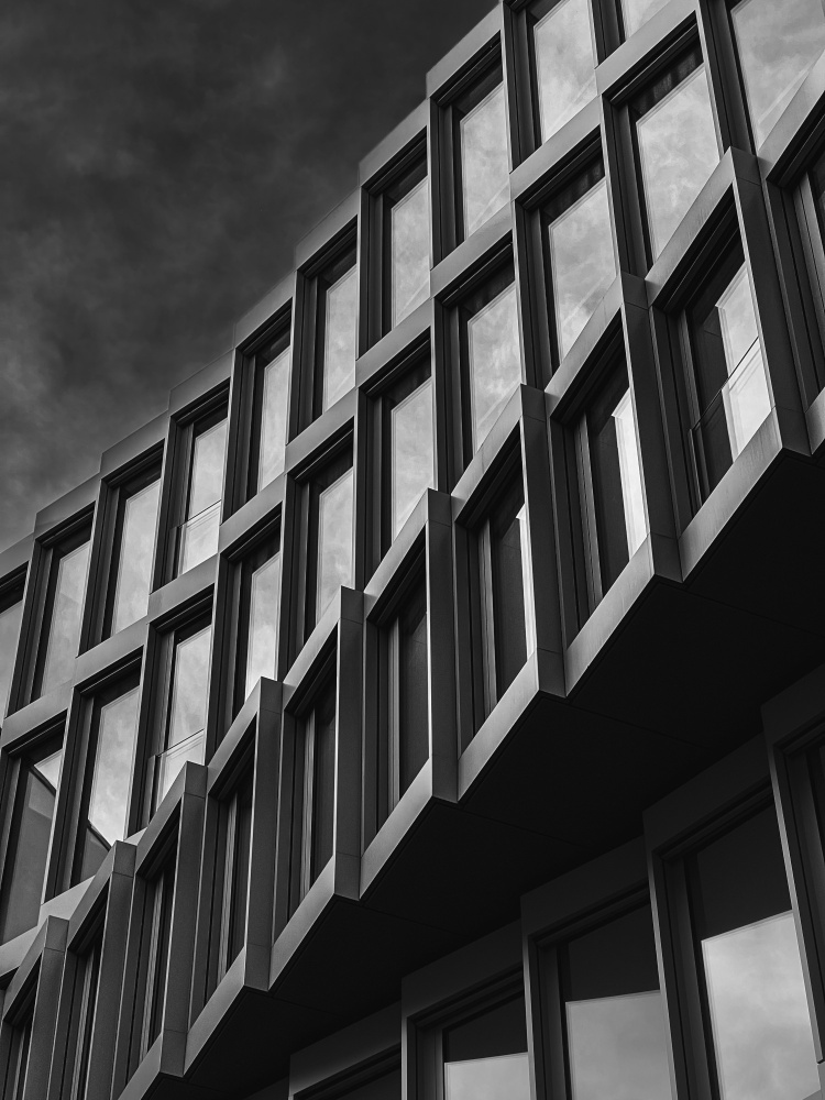 Modern Geometric Facade by Dmitrii Rabeev — canvas wall art