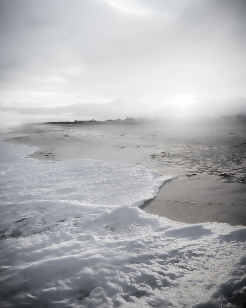 Misty Coastal Serenity by Michele Frechette — canvas wall art