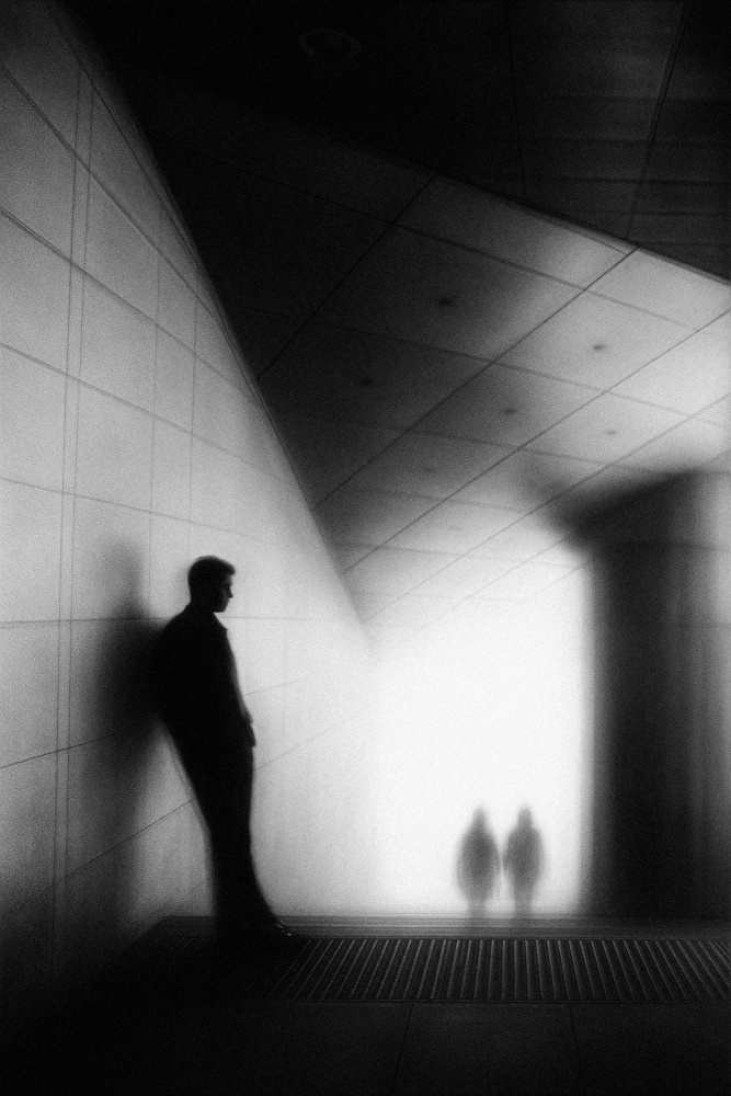 Solitary Man Urban Light by Parole Kim — canvas wall art
