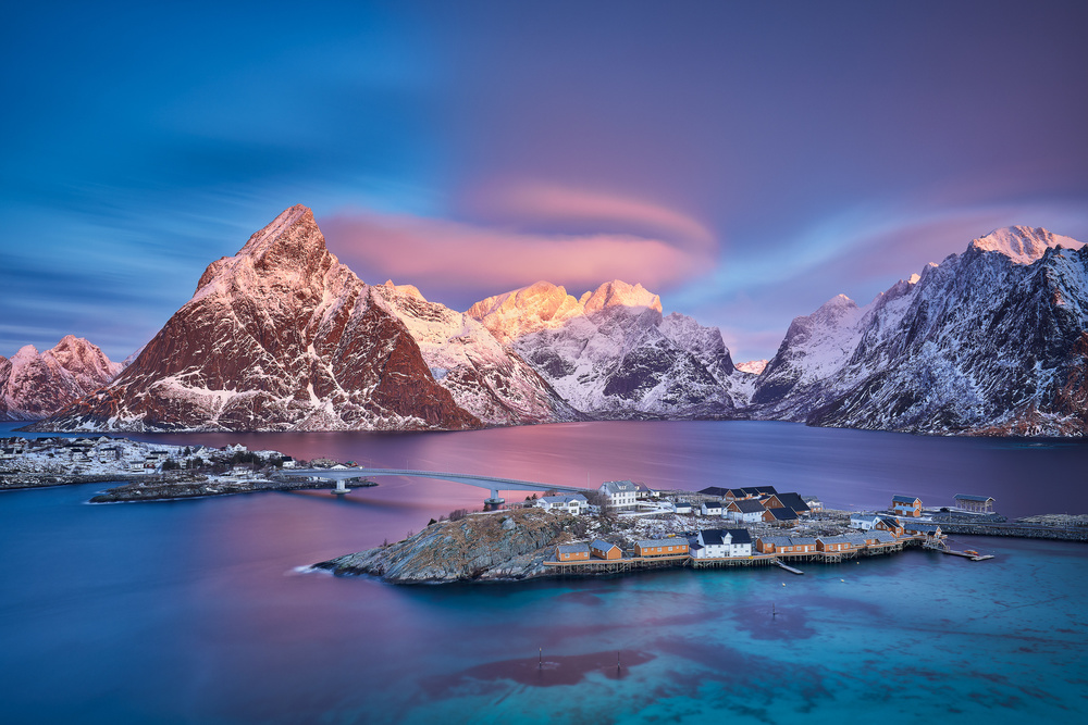 Norwegian Winter Village by Rafal R. Nebelski — canvas wall art