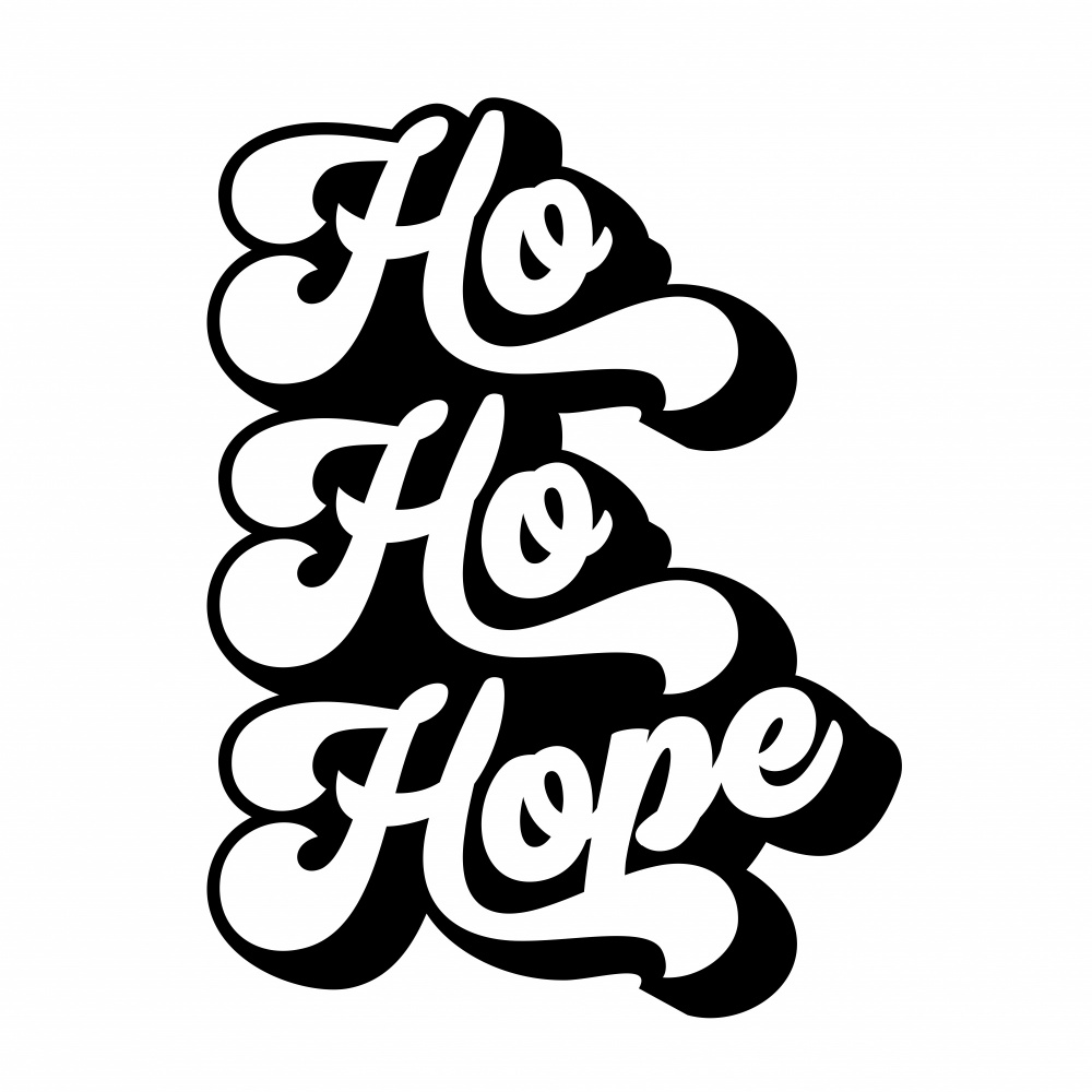 Christmas Ho Ho Hope by Dominique Vari — canvas wall art