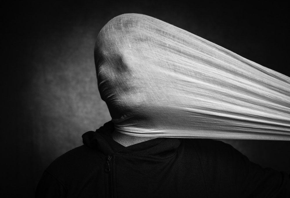 Covered Head Tension by Sumit Dhuper — canvas wall art