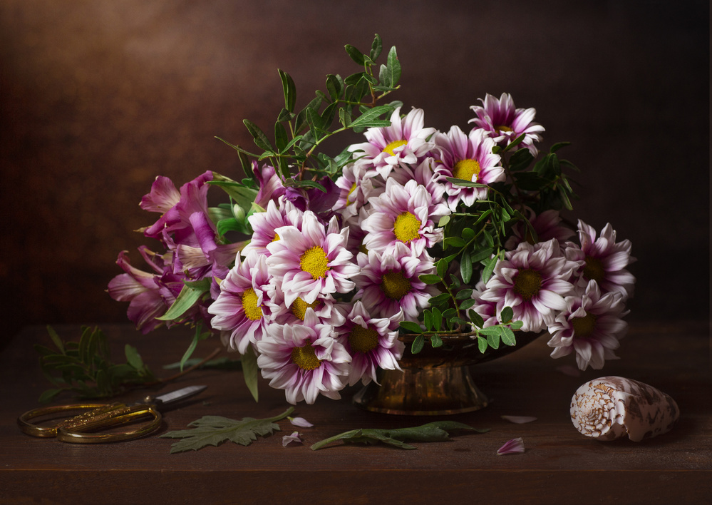 Rustic Floral Still Life by Alina Lankina — canvas wall art