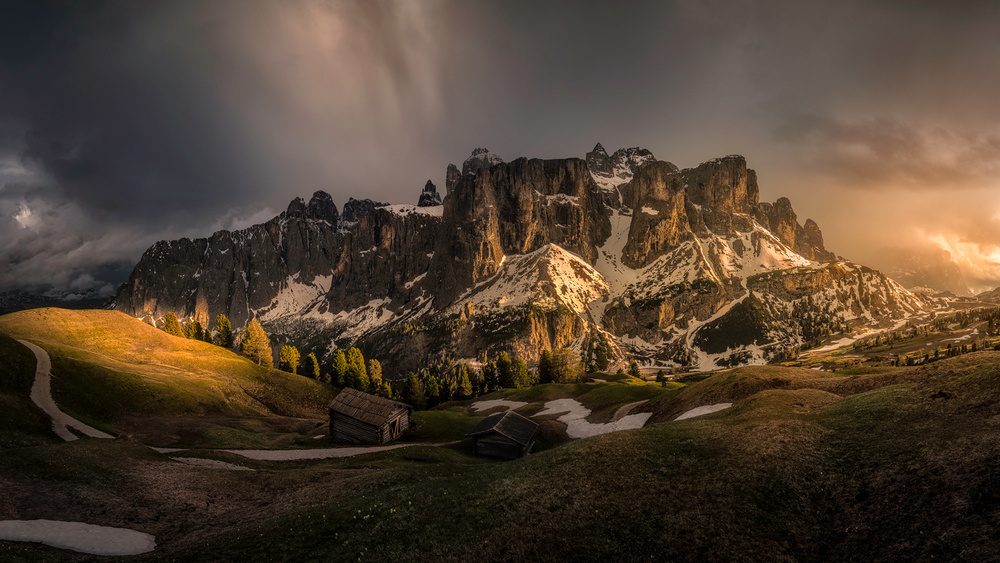 Dramatic Alpine Golden Light by Marian Kuric QEP — canvas wall art