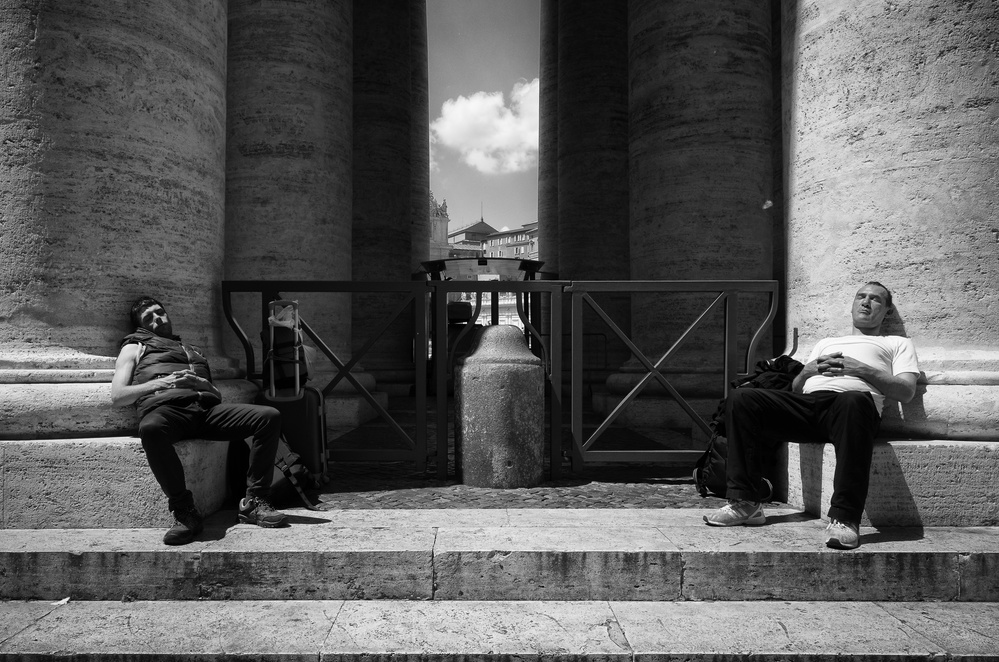 Urban Rest by Columns by Riccardo Lucidi — canvas wall art