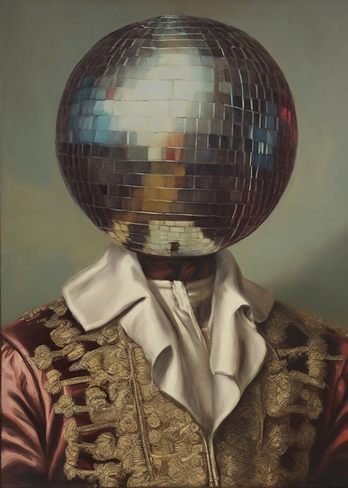 Baroque Disco Gentleman by The Art Concept — canvas wall art