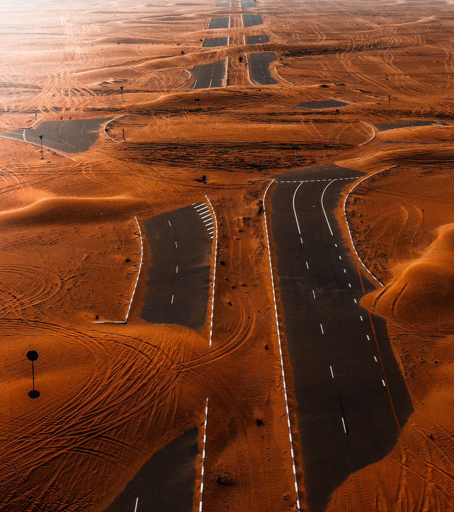 Roads Through Sand Dunes by Carmine Chiriacò — canvas wall art