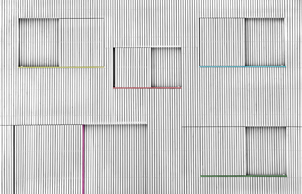 Colorful Architectural Grid by Samir Pajic — canvas wall art
