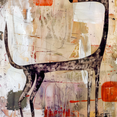 Modern Abstract Greyhound