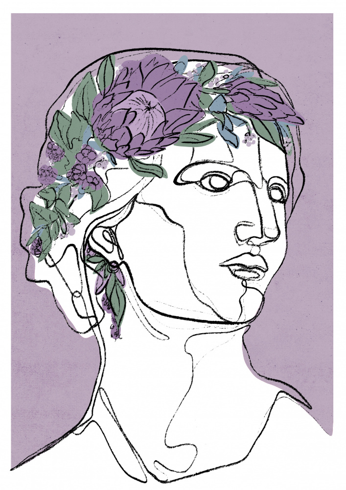 Floral Outline Muse by Treechild — canvas wall art