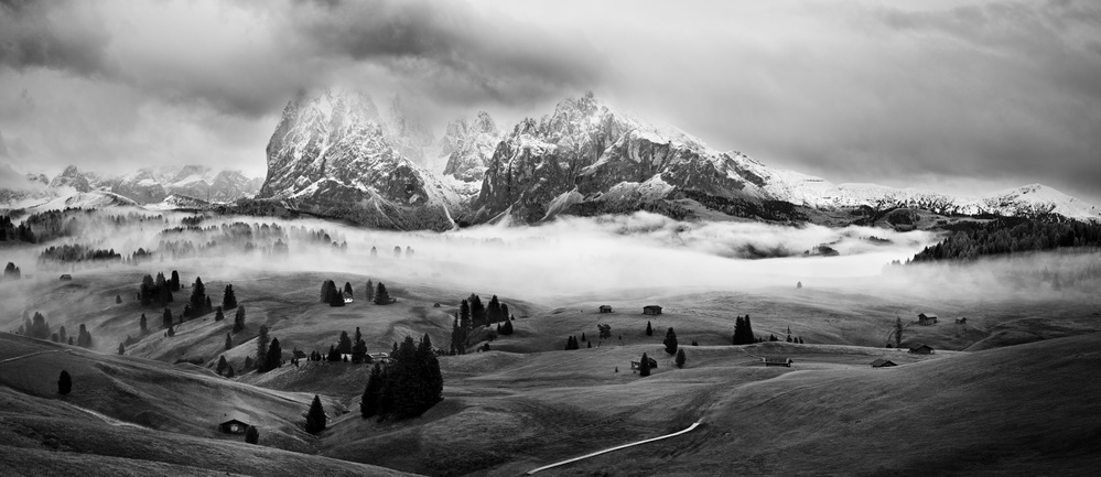 Majestic Mountain Fog by Marian Kuric QEP — canvas wall art