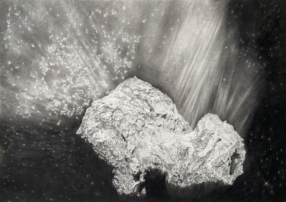 Cosmic Comet Eruption by Anne Wölk — canvas wall art