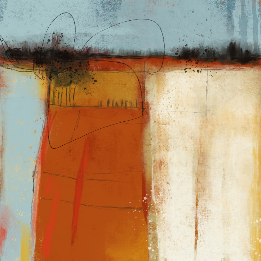 Warm Abstract Forms by MANSI SAXENA — canvas wall art