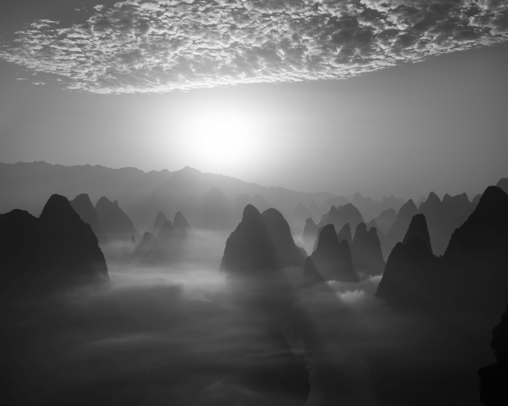 Misty Mountain Dawn by Fabrizio Massetti — canvas wall art