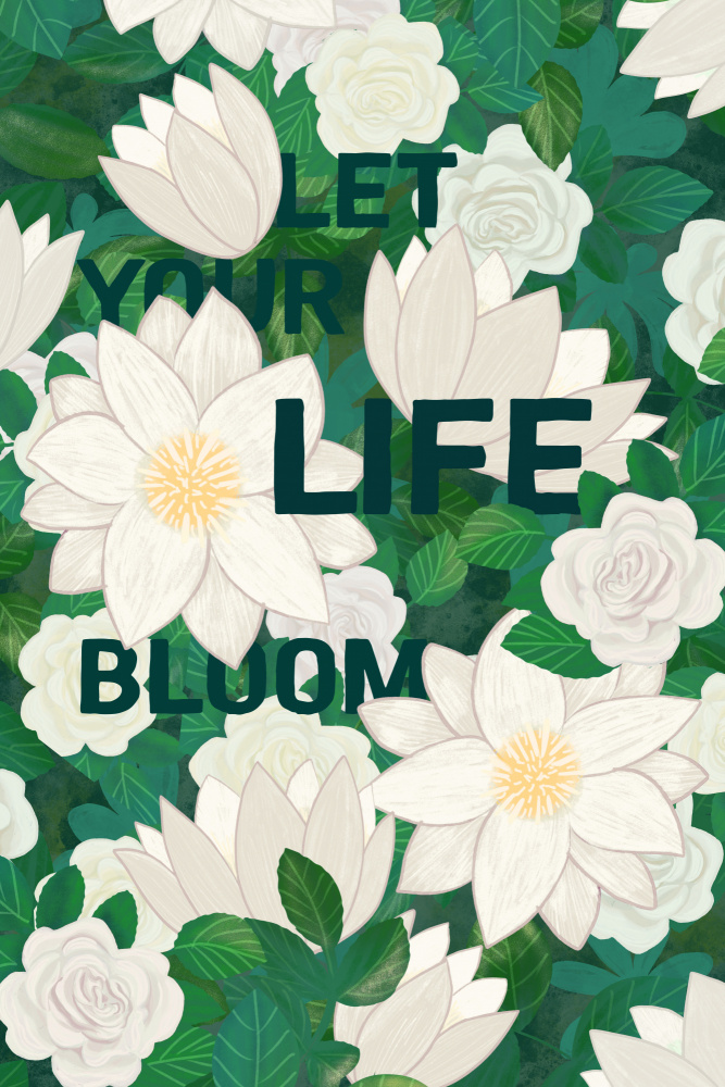 Let Your Life Bloom by EMELIEmaria — canvas wall art