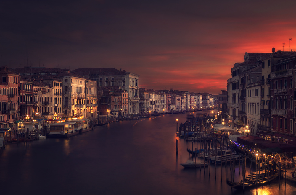 Venice Grand Canal Sunset by Jose Garcia — canvas wall art