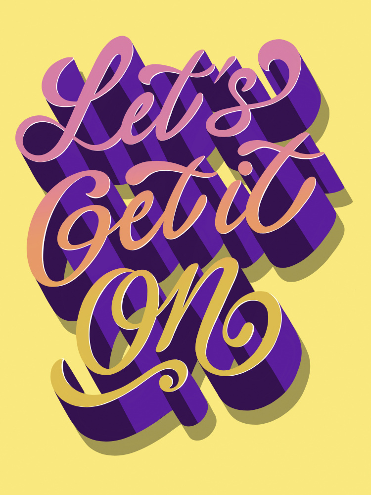 Retro Let's Get It On by Guillaume Laserson — canvas wall art