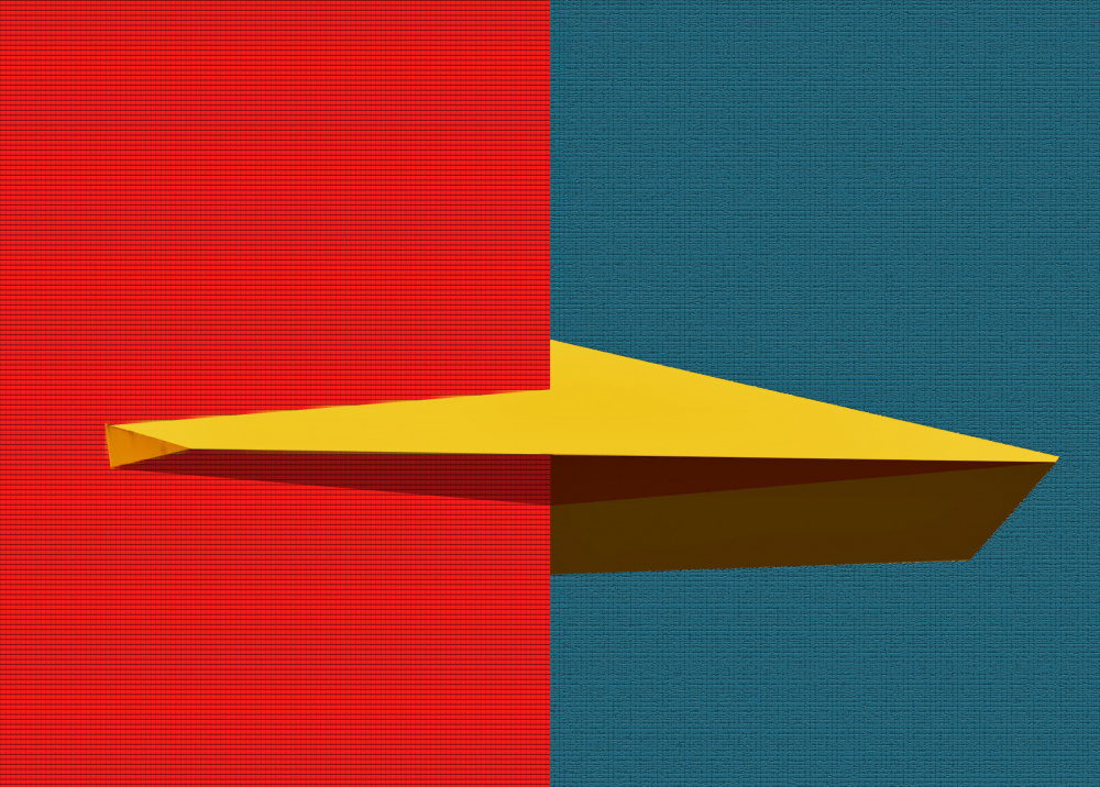 Geometric Color Block by Arnon Orbach — canvas wall art
