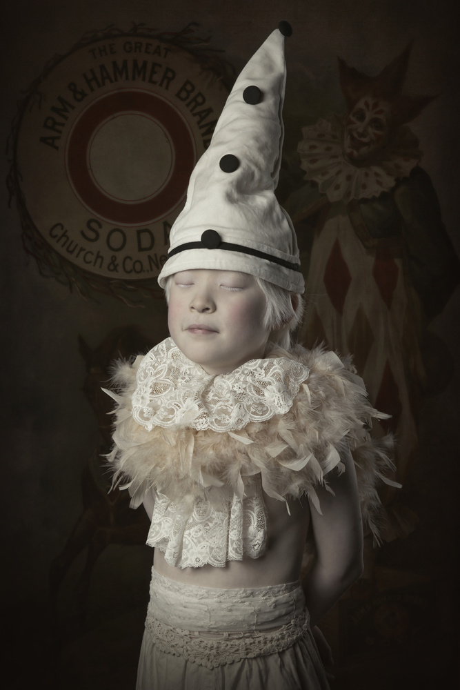 Silent Pierrot Child by Carola Kayen-Mouthaan — canvas wall art