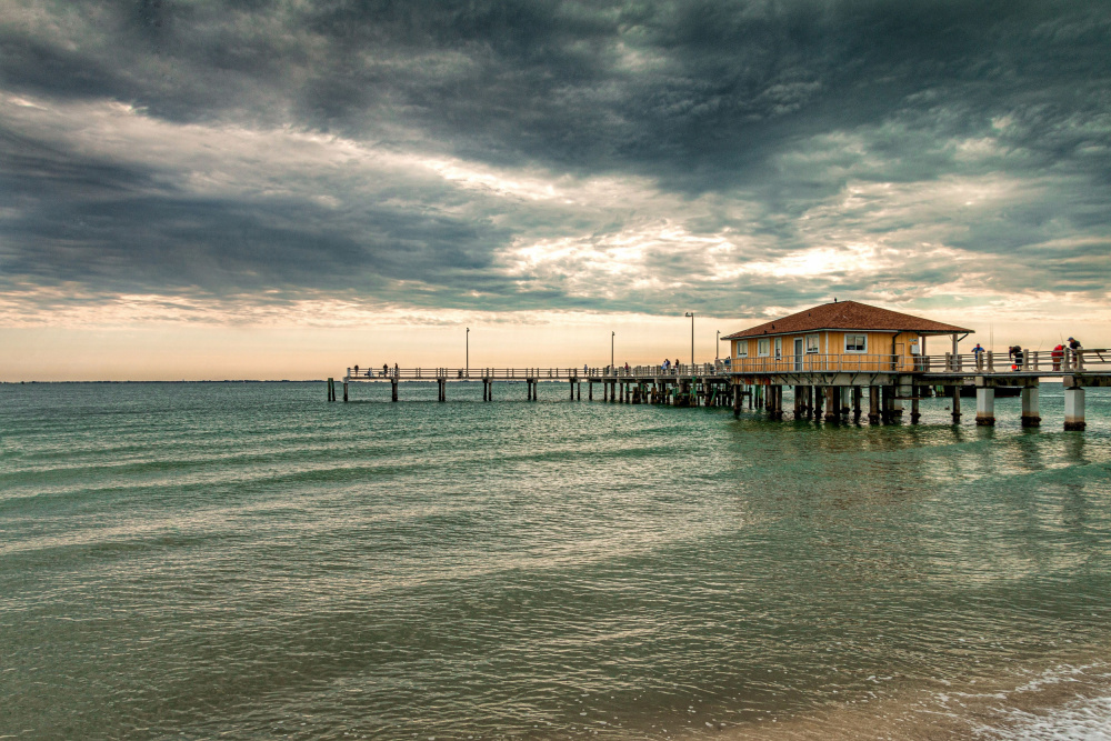 Moody Ocean Pier by GuruShots — canvas wall art